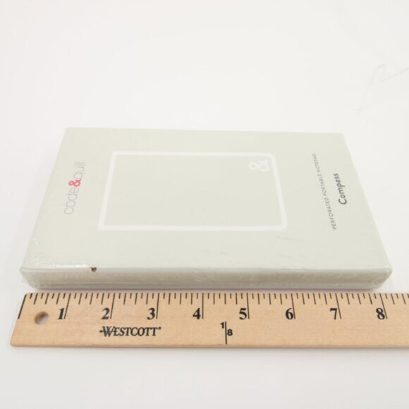 Code & Quill Gray Compass Perforated Portable Notepad Hardcover Journal - Picture 4 of 7